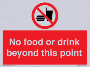 No food or drink beyond this point